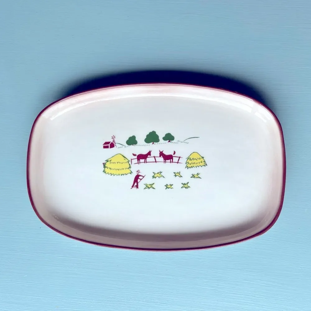 Brock of California Harvest Pattern 14.25” x 9.5” Serving Platter
